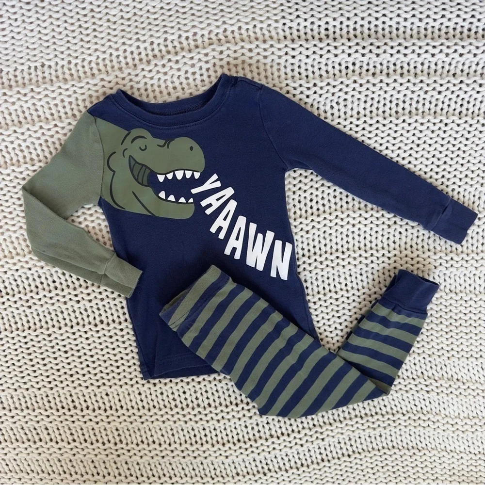 Old Navy Dinosaur Unisex Snug-Fit Graphic Sleep Set for Toddler 3T